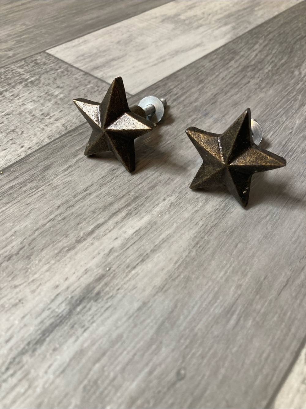 Metal Star Drawer Knobs - Set of 2